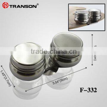 Transon332 Double Large Size Stainless Steel Metal Painting Palette Cups/Dipper with sealed lids for Artist's Painting