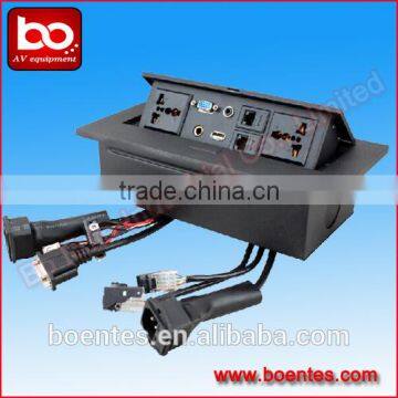 Worktable Zincy Alloy Desktop Pop Up Socket/ Box With Wires Connector for Conference Media Solutions photo-2