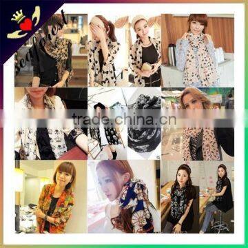 Fashion cheap chiffon scarf,bulk wholesale silk scarf,custom scarf