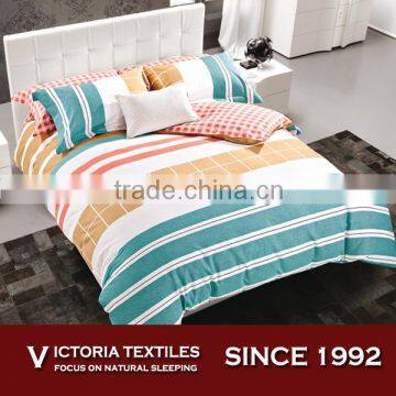Pacific Green Yellow Stripe 3pc KING Size Bed Comforter Set Bedding