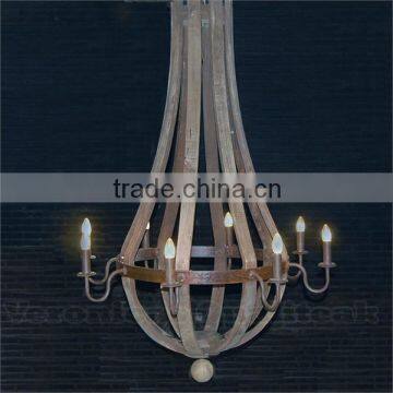 Shabby Chic Chandeliers Wine Barrel 8 Lamps