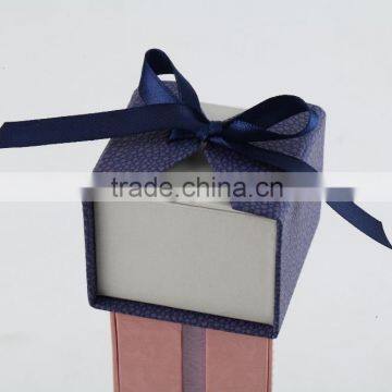 Ribbon cardboard jewelry box manufacturer with high quality