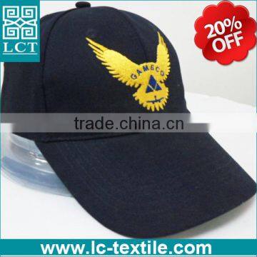 LCTN1871 vintage black heavy cotton fifted baseball bump cap