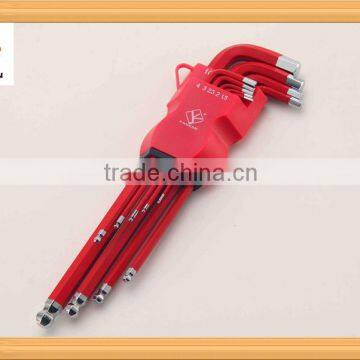 9pcs CR-V Colorful Extra Long Hex Key Wrench Set / Allen Key Set Flat Long