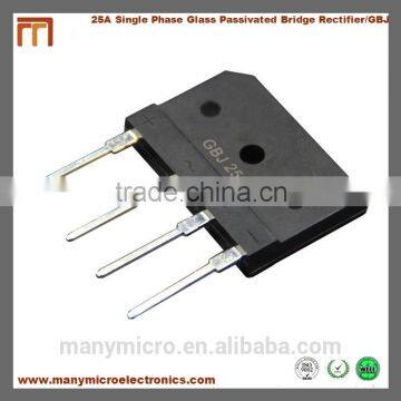 25A 800V Single Phase Glass passivated Bridge Rectifier GBJ2508/ GBJ For Amplifier