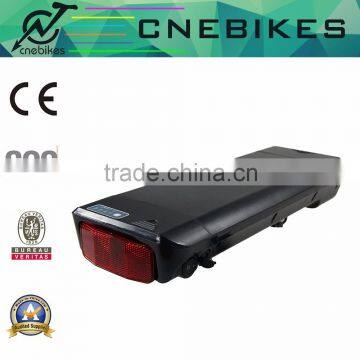 36v 11.6ah electric bicycle rear rack battery