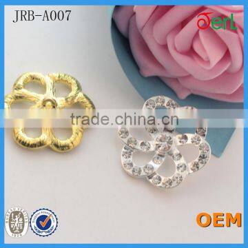 Hot!!! Shining Flatback Flower-shaped Rhinestone Button with Crystal for Headband Decoration