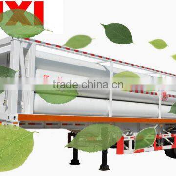 12 tubes skid CNG trailer of Shandong LUXI ,BV & ISO 11120,cng tank