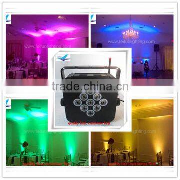 Mini 6in1 led battery wireless dmx up light led par can 9pcs