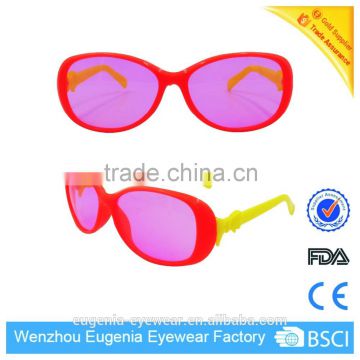 Classic retro style plastic frame good quality kids sunglasses