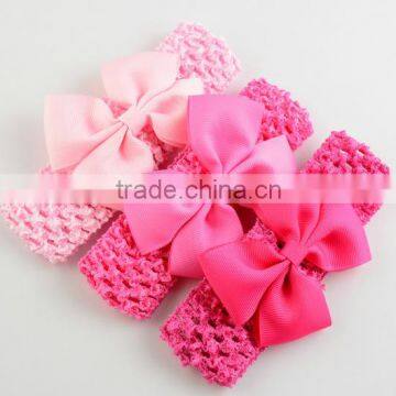 Children's Headdress V Ribbon Bow With South Korea Silk Elastic Hair Band photo-5