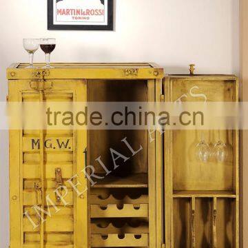 Industrial Container Design Bar Cabinet