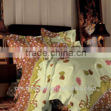 100% polyester apple printed bedding fabric for home textile