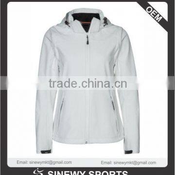 Men Jacket Outdoor Sportswear Softshell Jacket for Men White