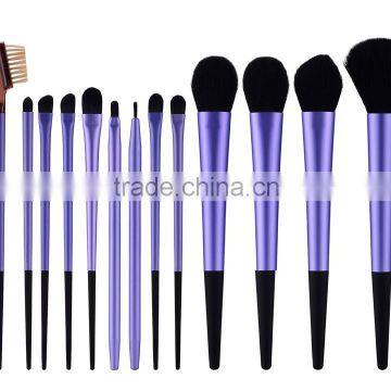 professional 11 pieces Metal handle makeup brush set,Tapered Handle makeup brush set