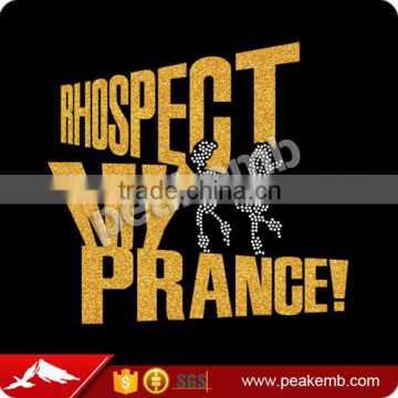 Rhospect My Prance Greek Letters Wholesale T Shirt Heat Transfer Glitters