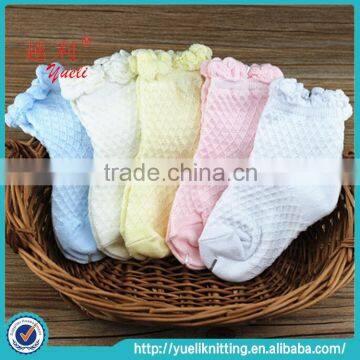 2015 Cheap 100% cotton lace thin children socks