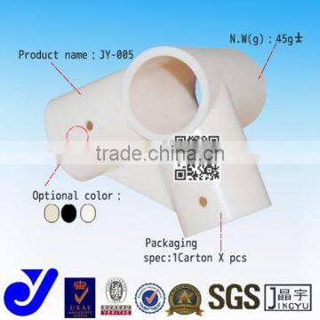 JY-A005|Three ways ABS Plastic Conner Pipe Fittings|Plastic Joint for Lean Pipe|Fixed Pipe Plastic Connectors