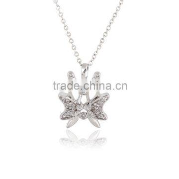 gold zircon wedding pendant necklace designs in 10 grams(D0292-J-B)