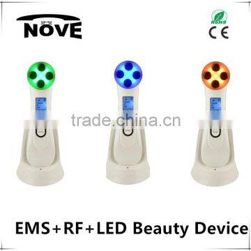 2016 EMS+RF+LED Therapy Multifuncational Beauty Device for Girl Use Mini RF