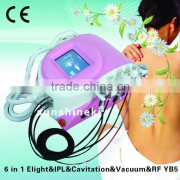 Hottest selling 6 in 1 Elight&IPL&Cavitation&Vacuum&RF Machine