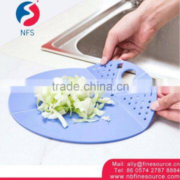 Vegetable Fruit Kitchen Round PP Folding Plastic Cutting Board