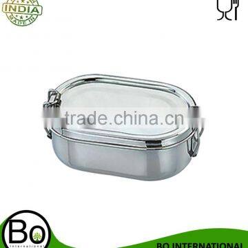 Stainless Steel Capsule Lunch Box160x102x55 mm