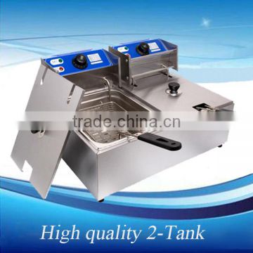 High quality 2 trank fryer for many use