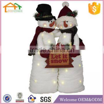 Factory Custom made best home decoration gift polyresin resin snowman resin decoration