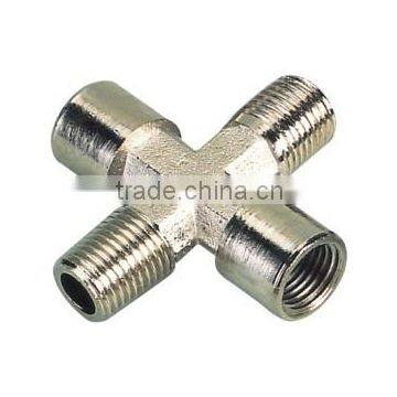 Brass Four Way Female Fitting ,3/8 " 1/2" 1/4" Brass Fitting Cross Type Fitting photo-5