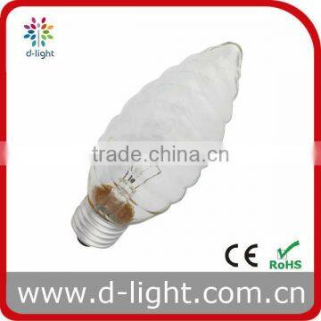 twisted candle Clear E27 60W F50 Bulb