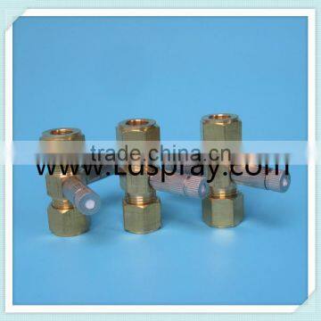 Brass Threaded Ferrule Type 3/8 Through Connector With One Two Holes photo-4