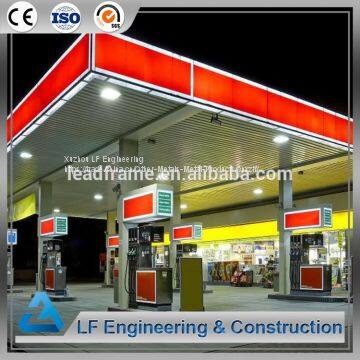 Xuzhou LF Prefab Steel Space Frame Petrol Station