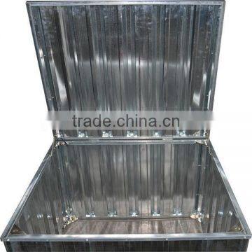 Water Resistance Prefab Metal Structure Storage Box With Gas Lever Cover photo-3