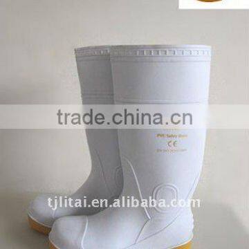 White PVC safety boot CE EN ISO20345 S5 western boots