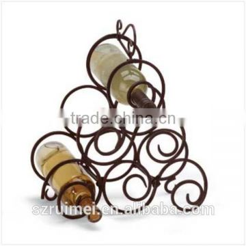 Creative design beautiful metal wine display shelf