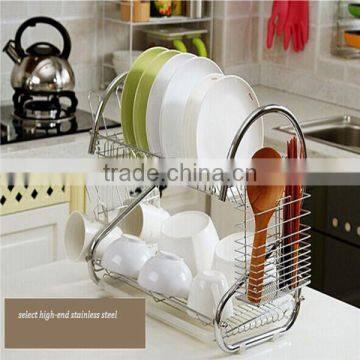 Hot Sale 2 Tier Kitchen Metal Corner Dish Rack photo-2
