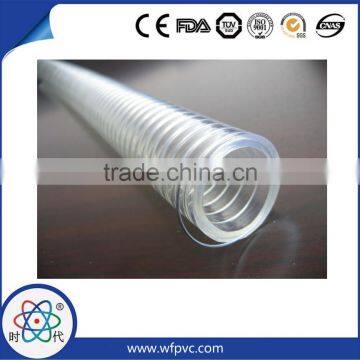 Sprial steel wire reinforced water conveying PVC hose reel irrigation