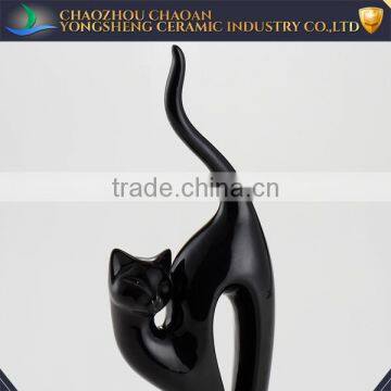 Popular Printed Ceramic Black Chicken, Old Feeling Cat Decoration photo-2