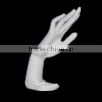White Glossy Female Hand Mannequin for Finger Rings and Jewelry Display photo-2