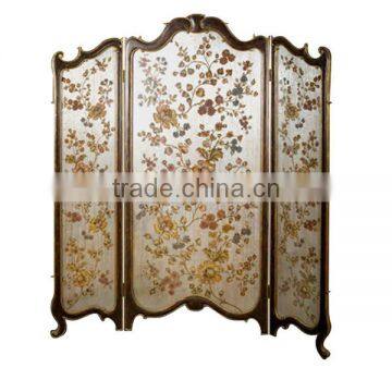 Arabian Furniture Traditional Hand Painting Four Panel Folding Screen, Retro Art Painting Wooden Floor Screen photo-4