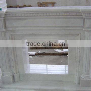 White Carrara Marble Fireplace photo-2