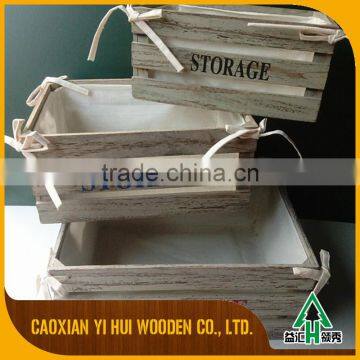 Small Miniature Sized Wine Beer Storage Distressed Wood Crates Wood Fruit Crates photo-2