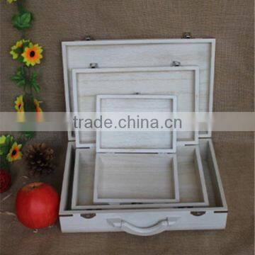 White Wholesale Empty Lightweight Wood First Aid Box With Handle photo-6