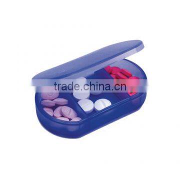 portable travel plastic medicine pillbox pill organizer with 3 compartments