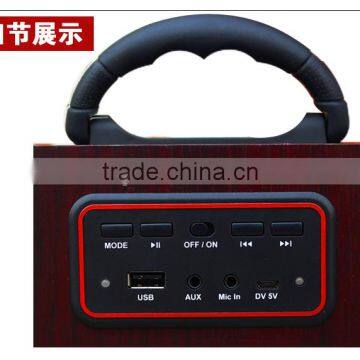 2017 New Design Quadrate Shape Loudspeaker, Wireless Plug-in Card Retro Stereo Bluetooth Speaker Box photo-4