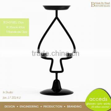 Cheap OEM/ODM Handmade Decorative Glass Candlestick Wedding photo-4