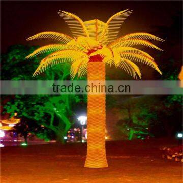 J080406China Supplier Decorative Artificial Light Tree Outdoor Lighted Coconut Palm Trees photo-2