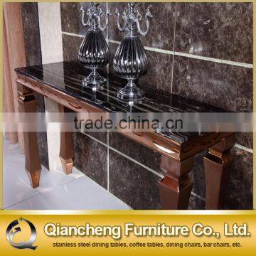 Classic Gold Console Table With Marble Top for Home photo-3