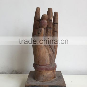 Antique hand made wooden carving buddha hand sculpture,wooden statues,Religious sculptures